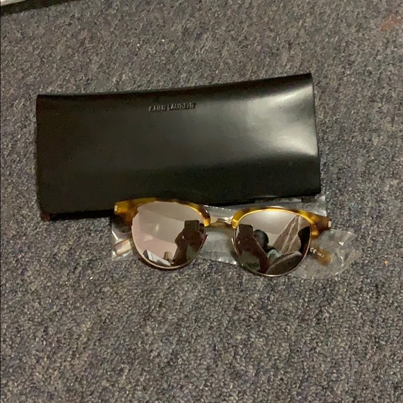 Saint Laurent Browline 49mm Clubmaster Sunglasses - Picture 4 of 4